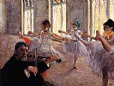 Edgar Degas Famous Paintings - Rehearsal